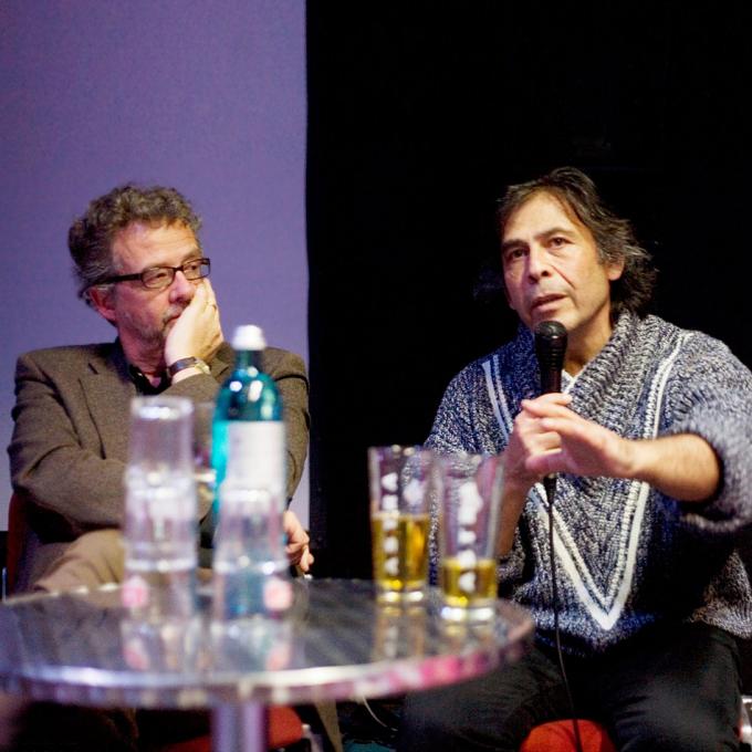 Christian Esch (NRWKS) und Uri Bülbül (Katakomben-Theater)