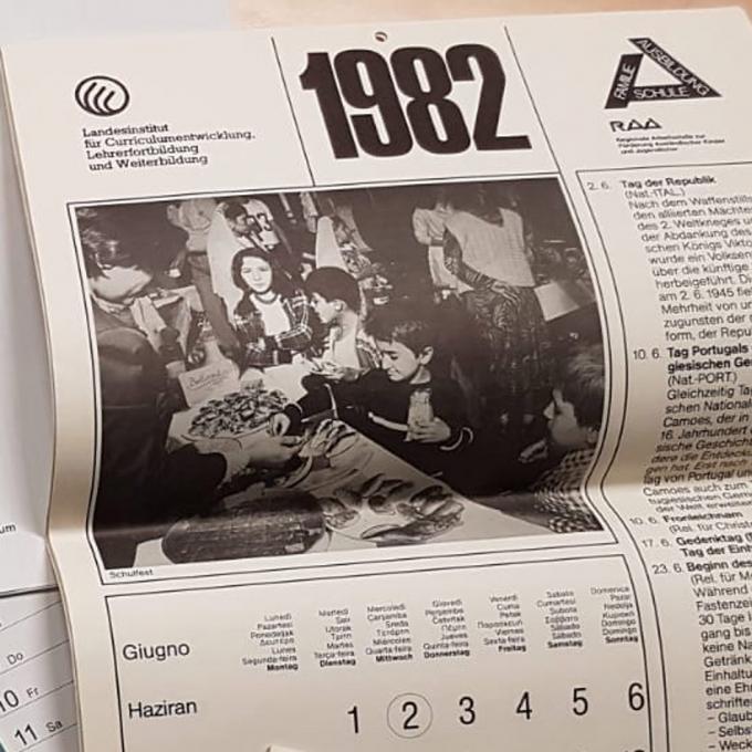 Interkultureller Kalender von Mehmet Bingöllü. Foto: Jola Kozok Interkultureller Kalender von Mehmet Bingöllü