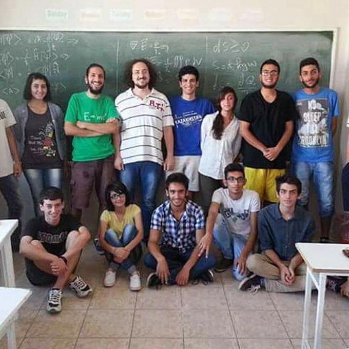 Class with students
