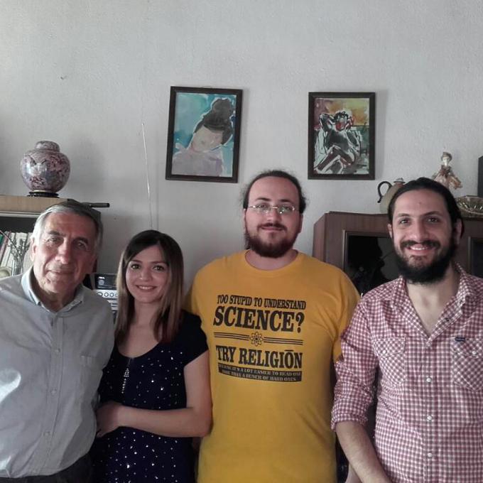 From left to right: Hasan Atrash, Shurouq Zaitoun, Raed Shaiia and Ammar Atrash, spring 2017