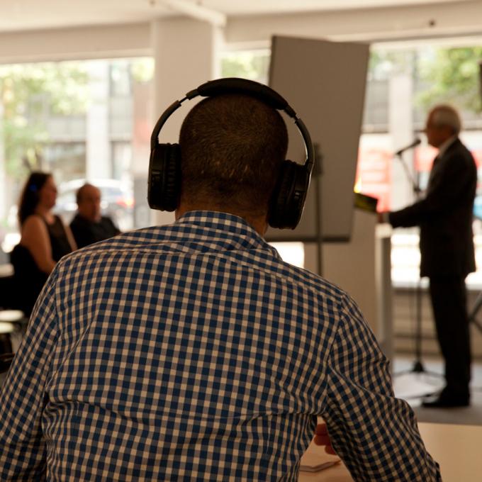 Simultanuebersetzung in der Silent University