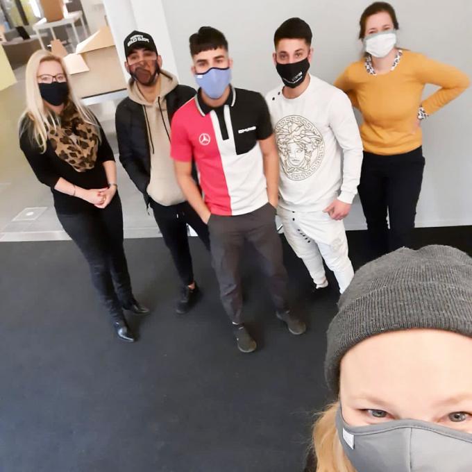 Olga Felker mit Elisabeta Peteanu, Stefan Raul, Vasile Siminoc, Cernat Siminoc und Jelena Löckner. Foto: Olga Felker 