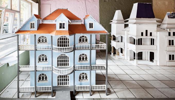 Hausmodelle in der Werkstatt Mallinckrodtstraße