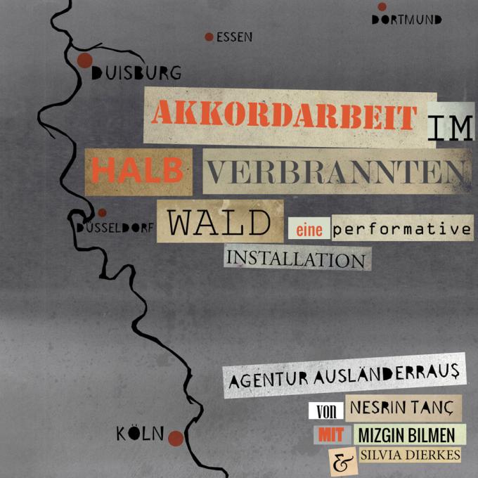 Akkordarbeit im halbverbrannten Wald