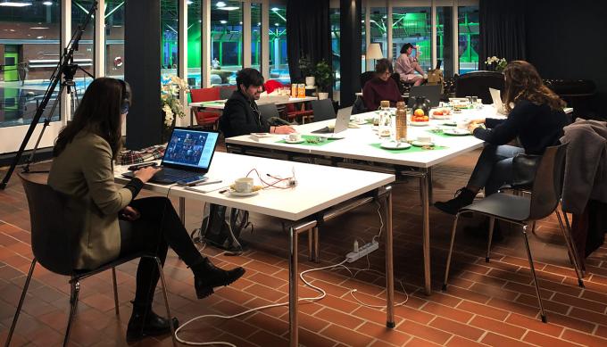 Online-Netzwerktreffen Interkultur Ruhr, Dietrich-Keuning-Haus, Dortmund, 04.12.2021. Foto: Guido Meincke