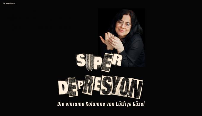 SÜPERDEPRESYON. Die einsame Kolumne von Lütfiye Güzel. Foto: Matthias Oertel