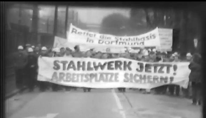 “Stahlwerk Jetzt!”, Frey-Filmproduktion, Dortmund 1981, Filmstill