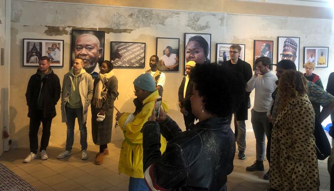 Ausstellung „Bochumer Echos / Arbeit im Exil“. Foto: Mona Laiser & Komlan Akli
