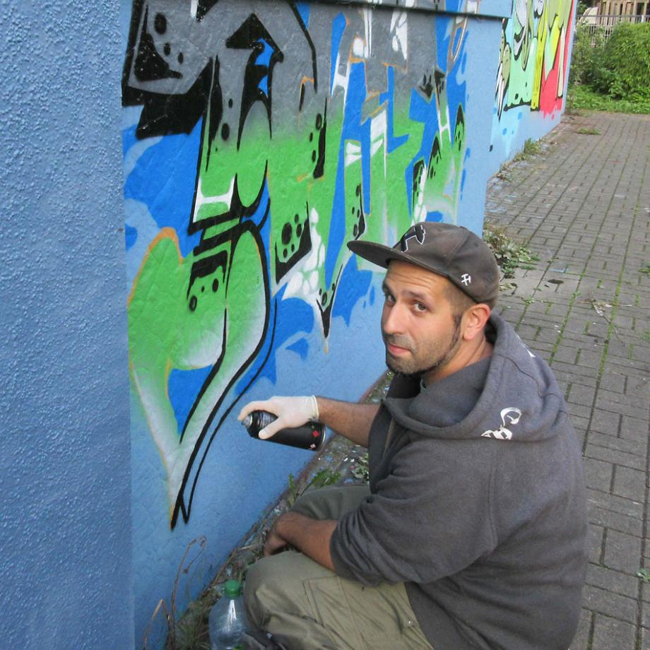 Graffiti-Workshop mit Mauriczio Bet