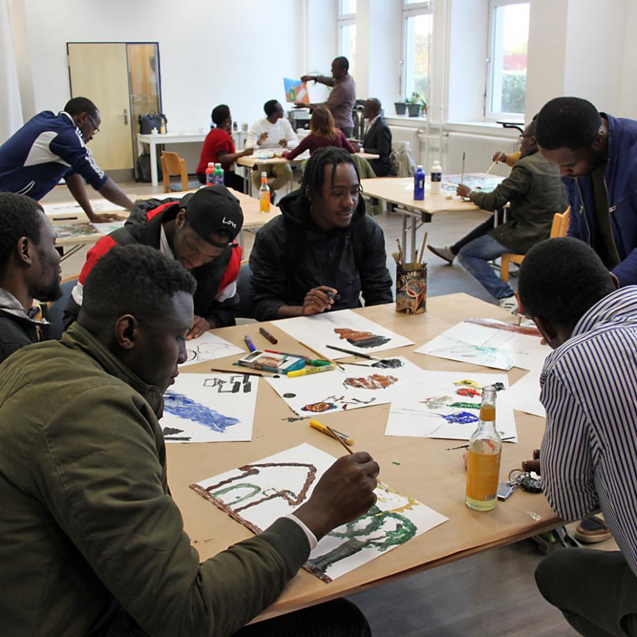 Workshop mit Aimé Mpane