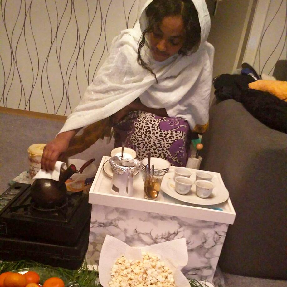 Äthiopische Kaffee-Zeremonie