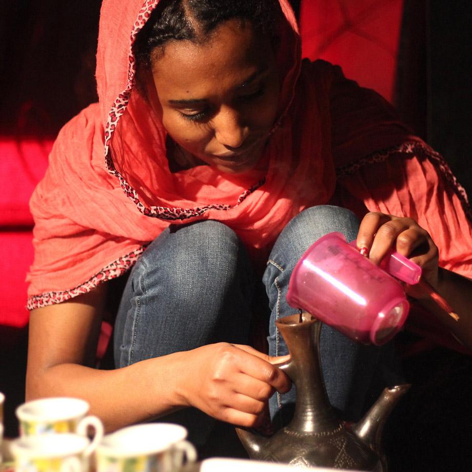 Eritreische Kaffeezubereitung
