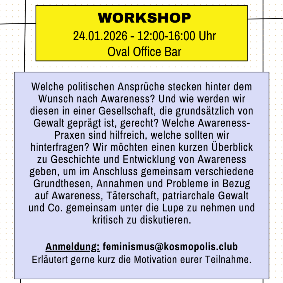 Workshop. Foto: KosmoPolis e.V.