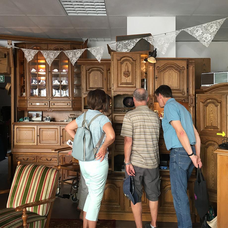 GeOrgel-Klangschrankwand: Zuhören in Schubladen. Foto: S. Demming