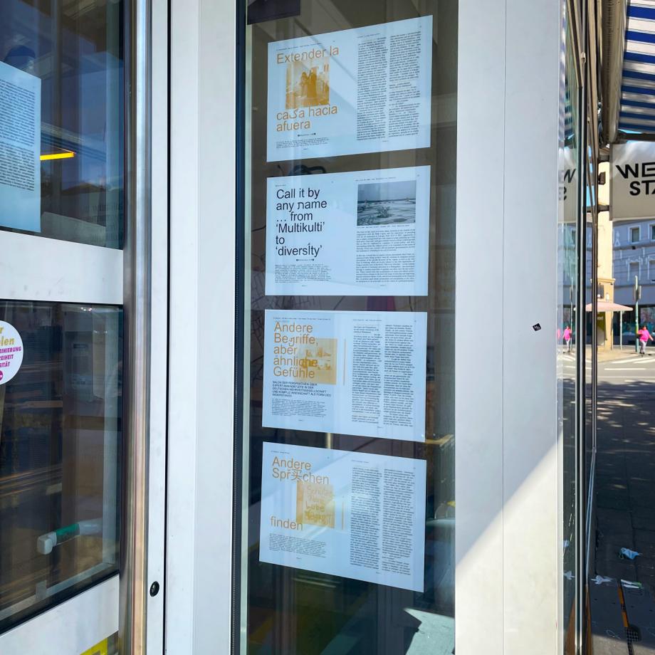 Schaufensterausstellung „Worauf wir uns beziehen können.“ in der WerkStadt. Foto: Johanna-Yasirra Kluhs