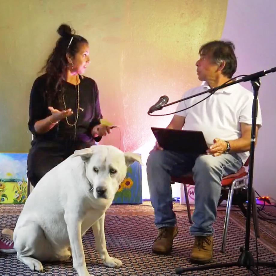 Julia Rumi und Uri Bülbül beim Vollmond Talk. Foto: Victor Lurie / Borsig11