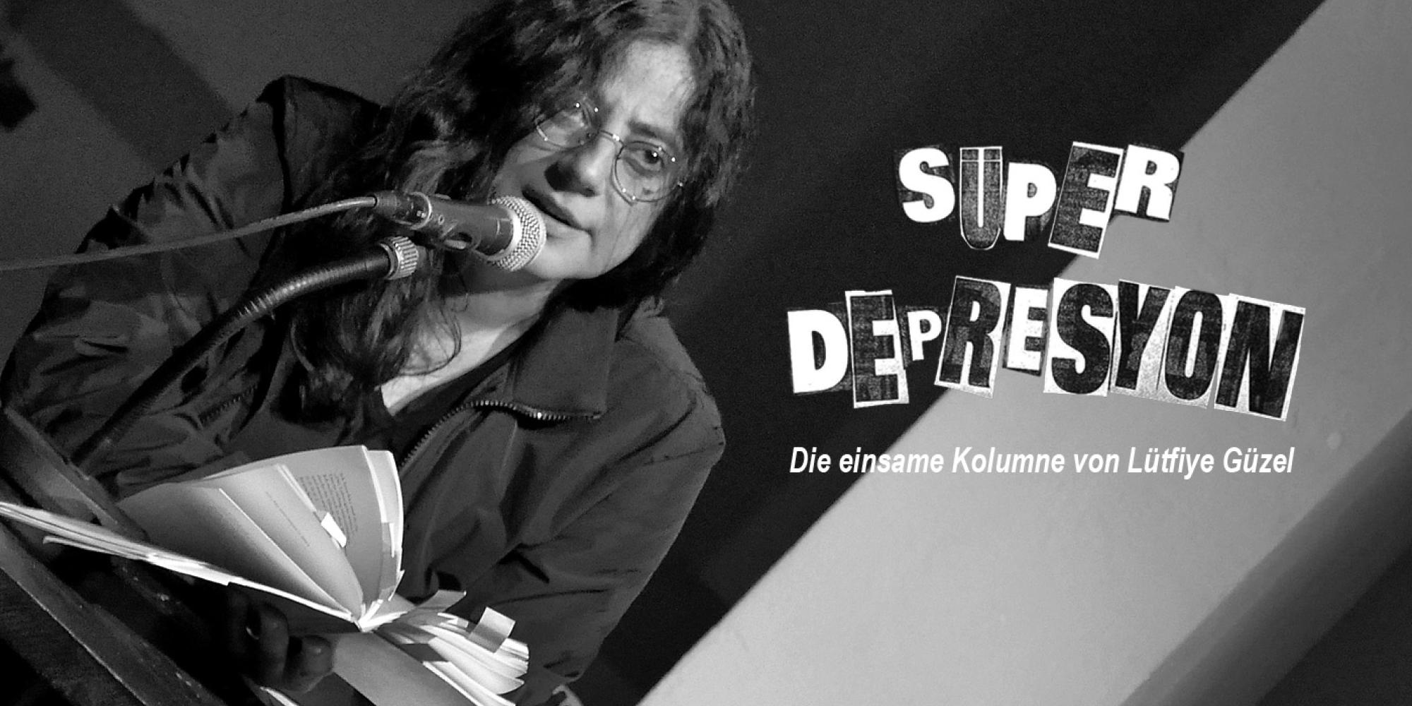 SÜPERDEPRESYON. Die einsame Kolumne von Lütfiye Güzel. Foto: Mario Steigerwald